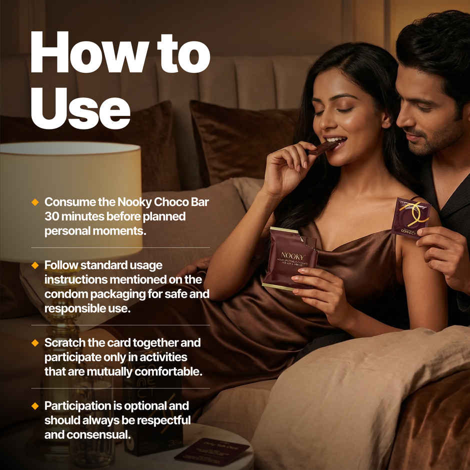 Nooky Connect 3 in 1 Condom Intimacy Kit Condoms Chocolates Scratch Cards Couple Gift