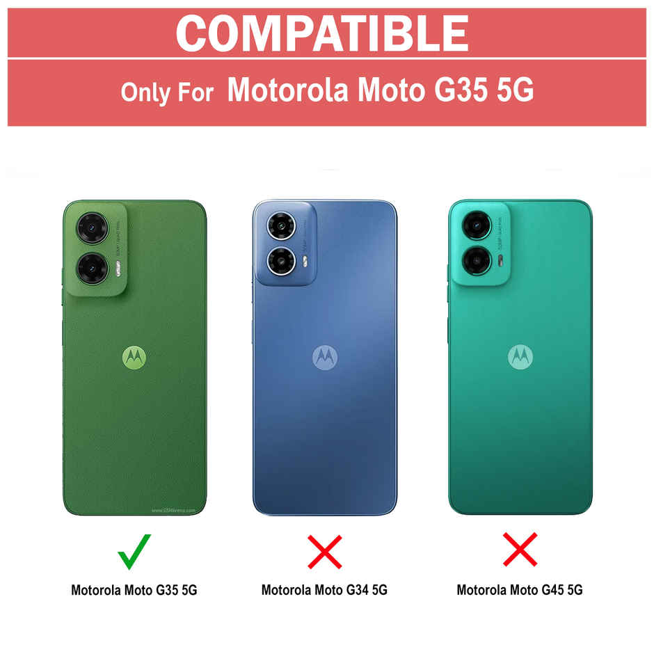 Zapcase Back Cover for Motorola Moto G35 5G | Matte-Black