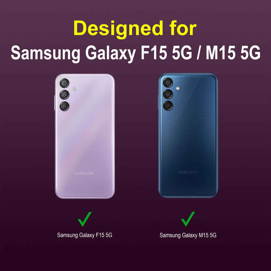 Zapcase Back Cover for Samsung Galaxy F15 5G | Magic-Lavender