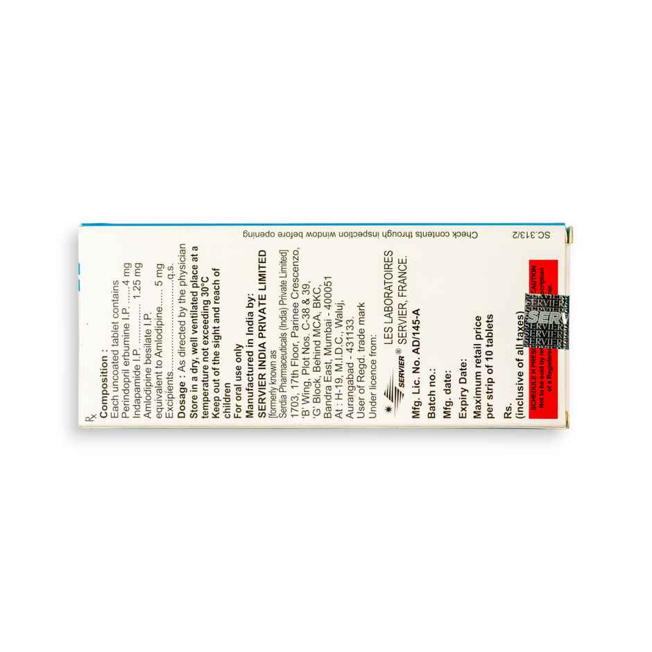 Triplixam 4mg/1.25mg/5mg Tablet