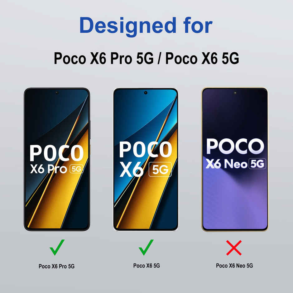 Zapcase Edge To Edge Tempered Glass for Poco X6 Pro 5G | Clear