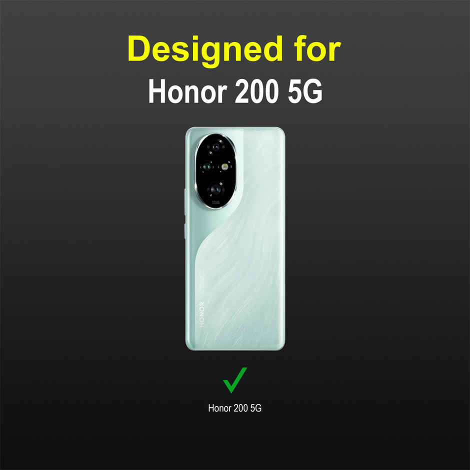 Zapcase Back Cover for Honor 200 5G | Magic-Black