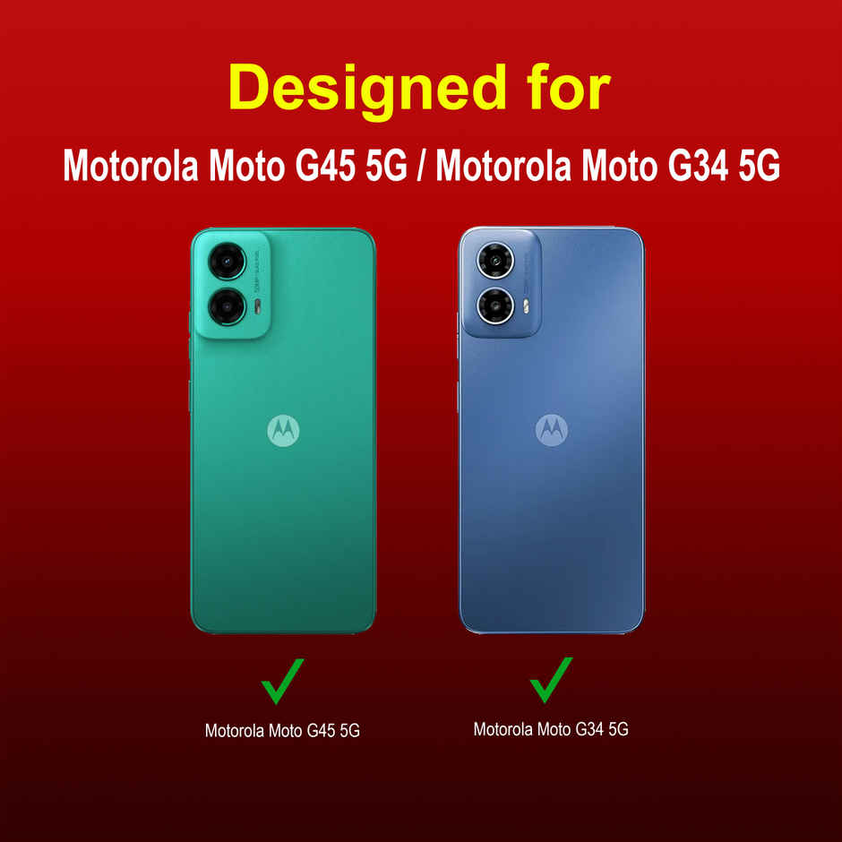 Zapcase Back Cover for Motorola G45 5G | Magic-Red