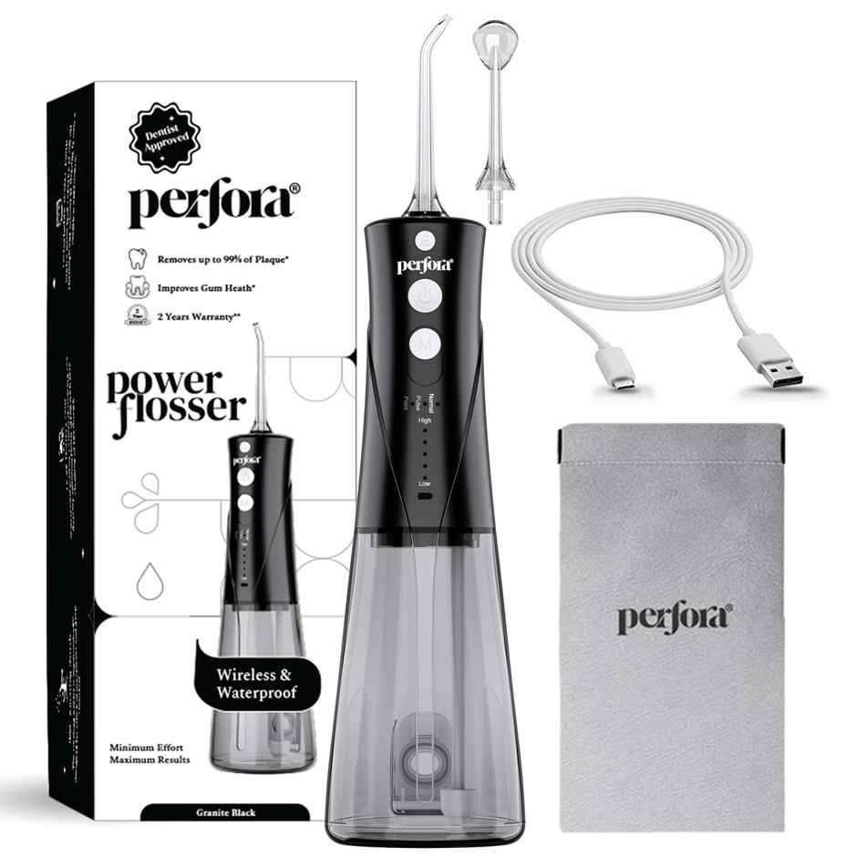 Perfora Power Dental Flosser - 3 Modes & 2 Nozzles