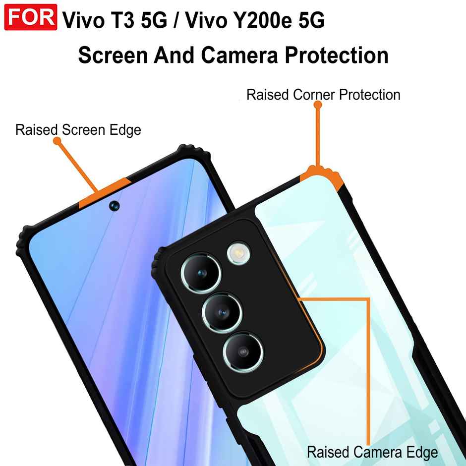 Zapcase Back Cover for Vivo T3 5G | Matte-Black