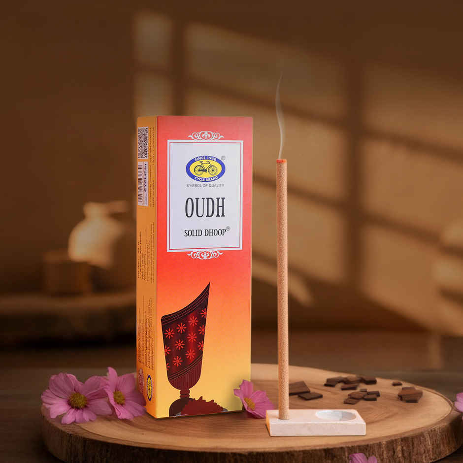 Pure Oudh Bambooless Solid Dhoop Stick | 6 Inch | Pack Of 50 Sticks | Cycle