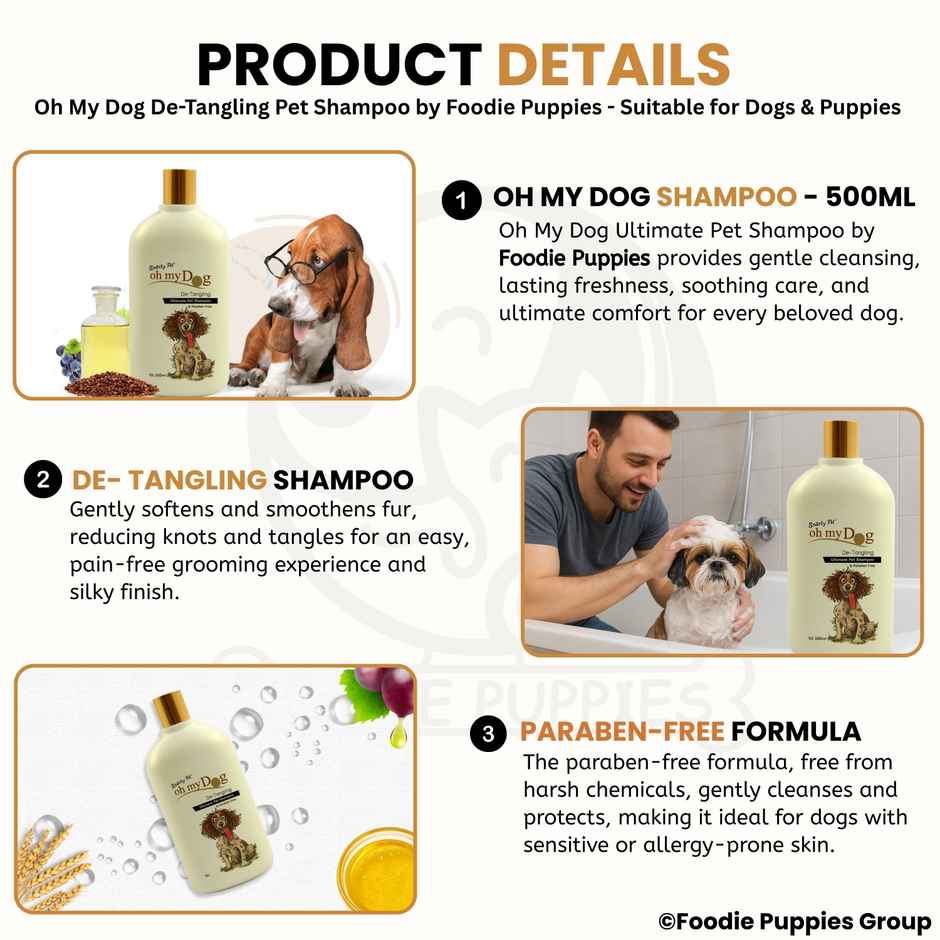 Foodie Puppies Detangling Shampoo for Dogs and Puppies