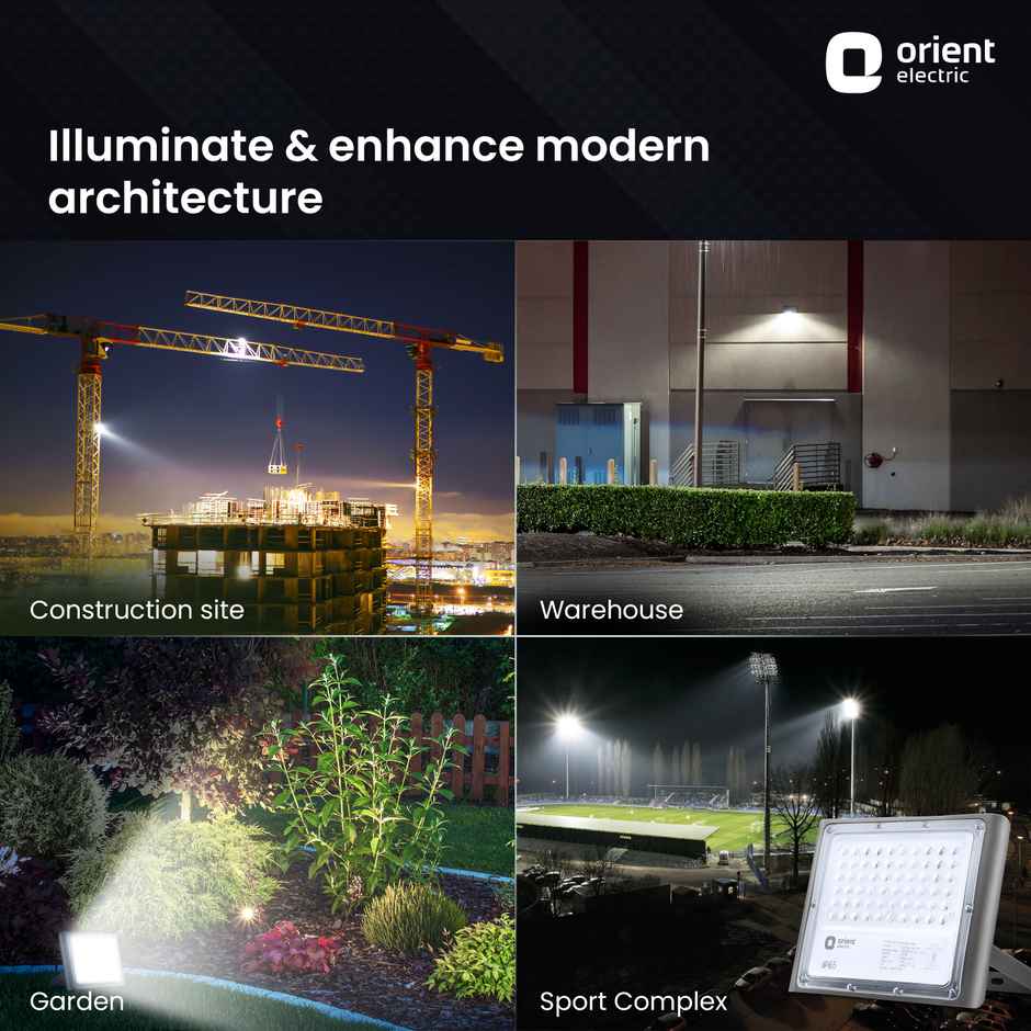Orient Electric Razor Flood Light 50W|IP65 Waterproof LED Flood Light|Wide Beam Angle|Cool White