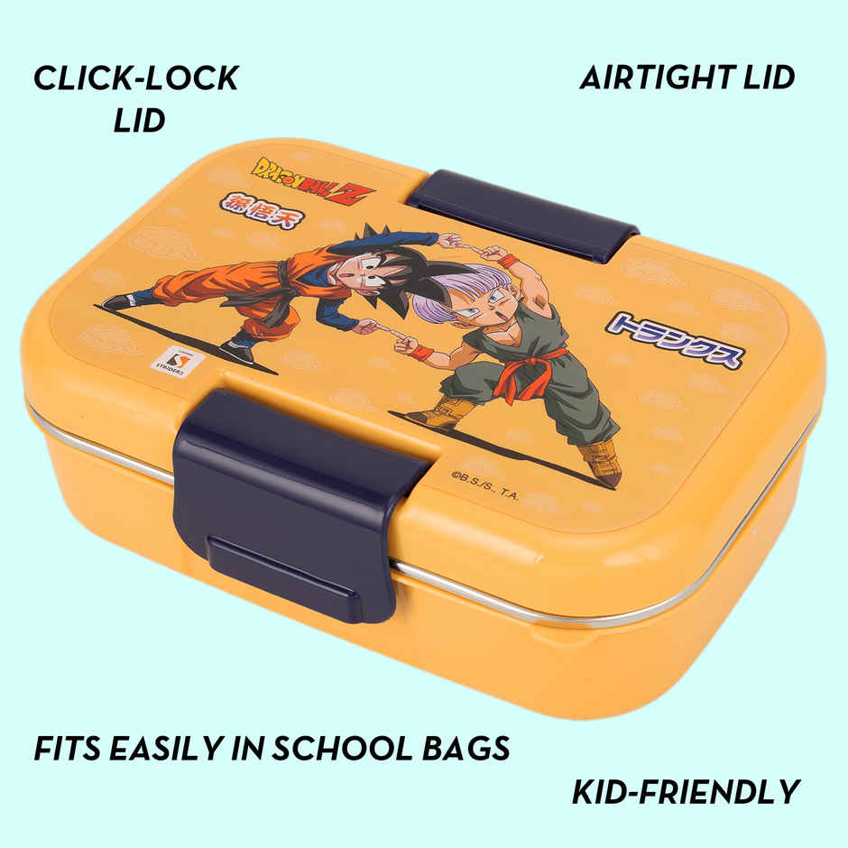 Striders Dragon Ball Z Double Compartment Lunch Box With Cutlerys Multicolor | 460 ml