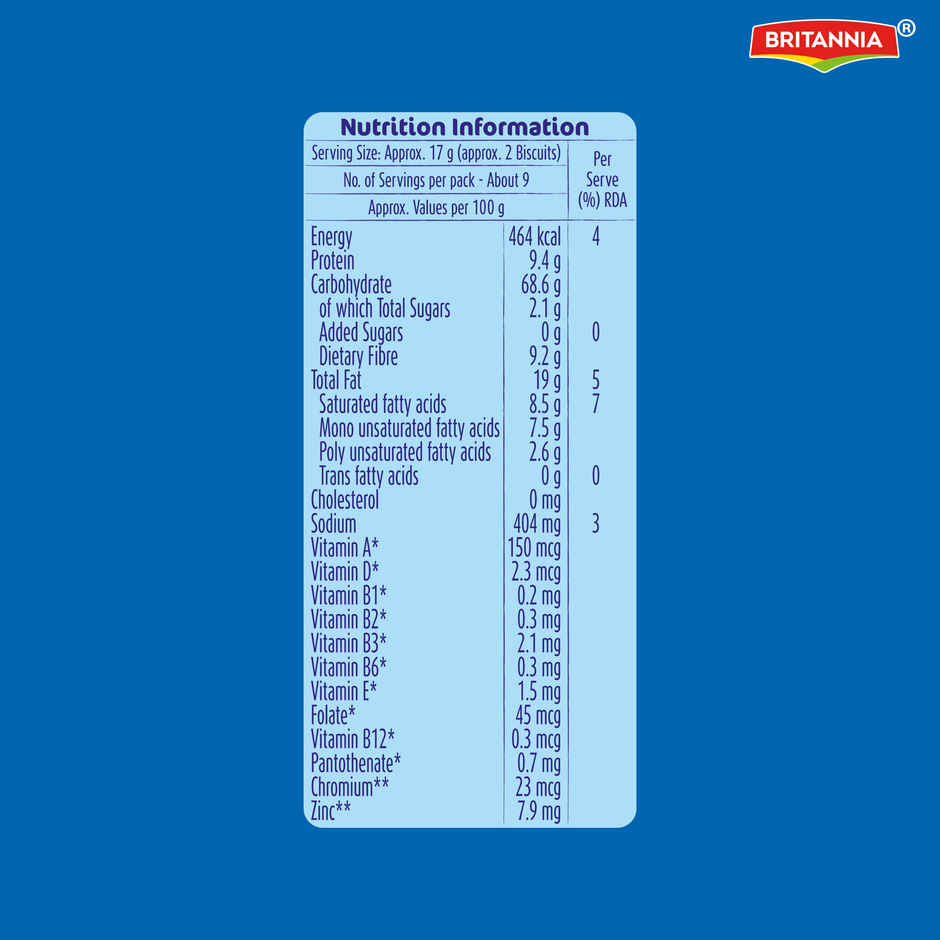 Britannia Nutrichoice Oats Cookies Diabetic Friendly