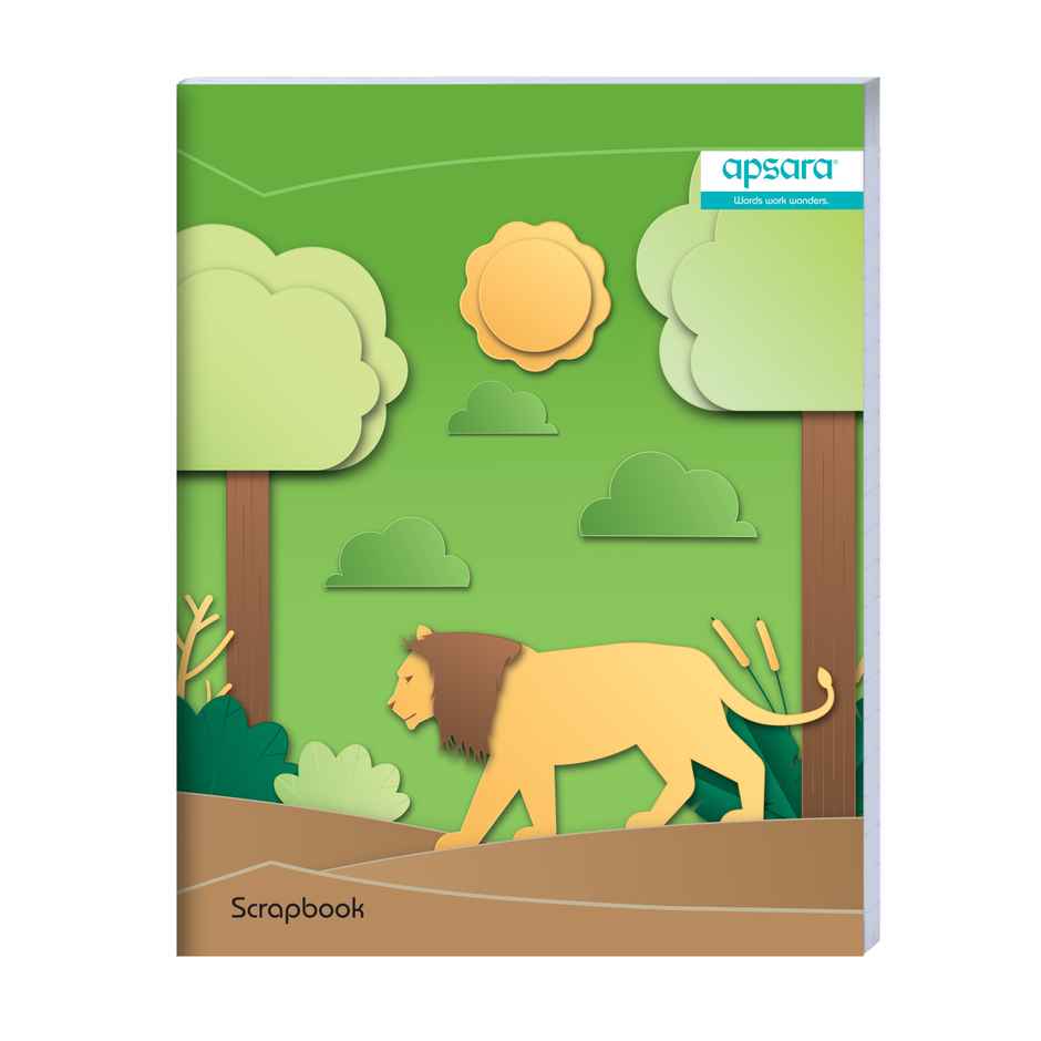 Apsara Scrapbook for Students | Center Staple | A4 Size Approximately | Assorted