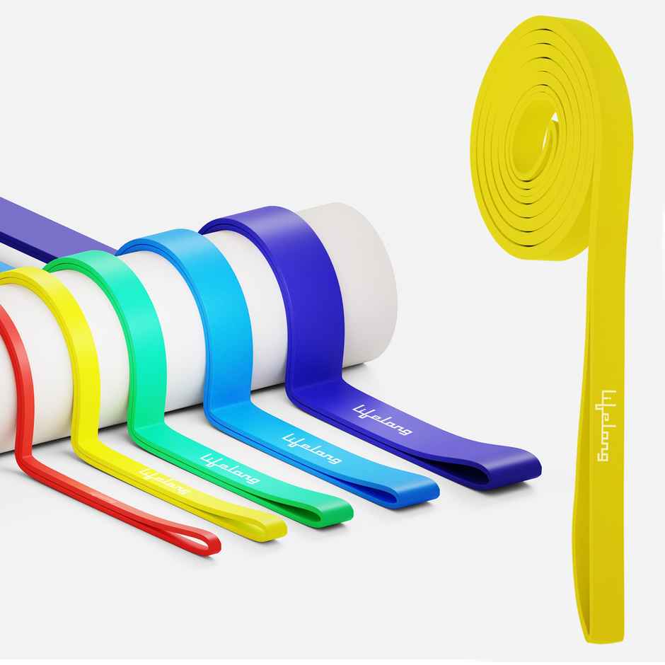 Lifelong upto 5kg Resistance Band for Exercise & Stretching | Yellow