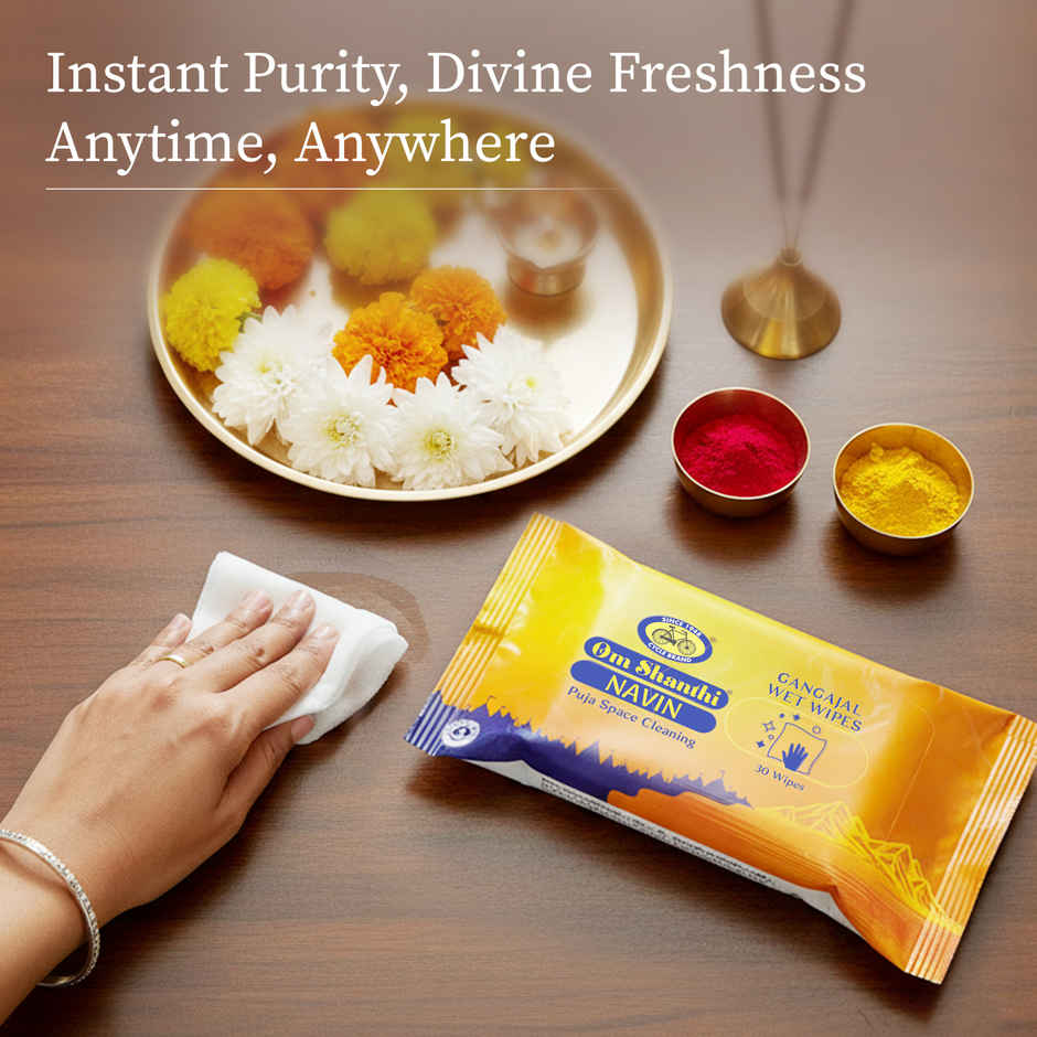 Gangajal Puja Wet Wipes | Holy, Pure & Instant Puja Cleansing | Cycle
