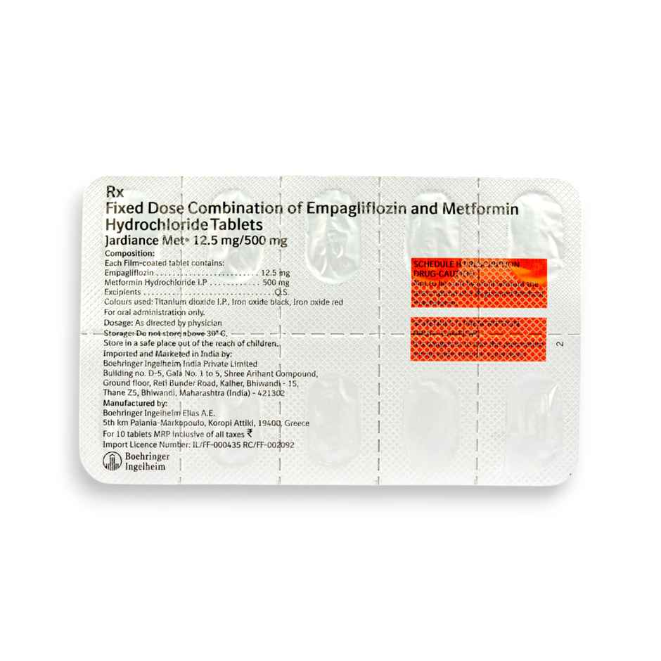 Jardiance Met 12.5mg/500mg Tablet