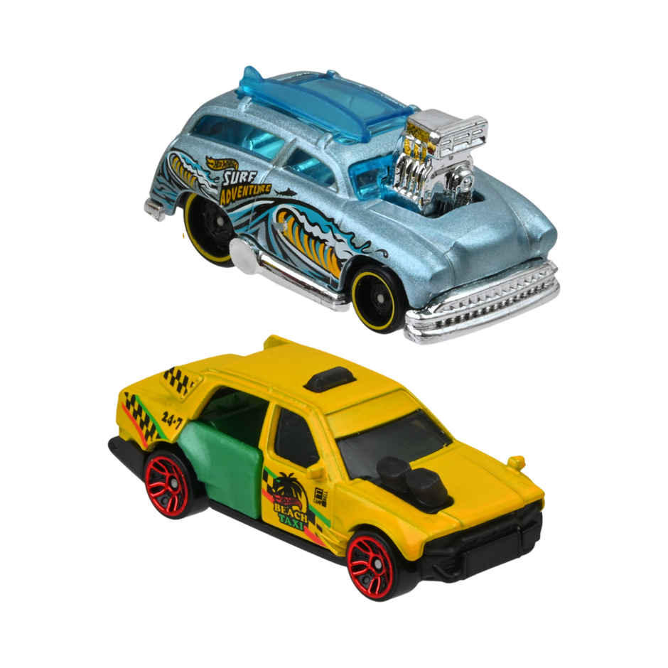 Hot Wheels 2-Car Pack of 1:64 Scale VehiclesTheme-HWD00
