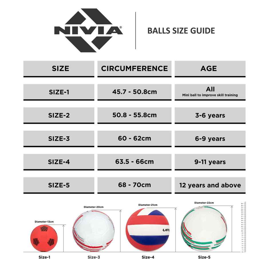 Nivia Country Color Molded Football | Size 3 - Germany