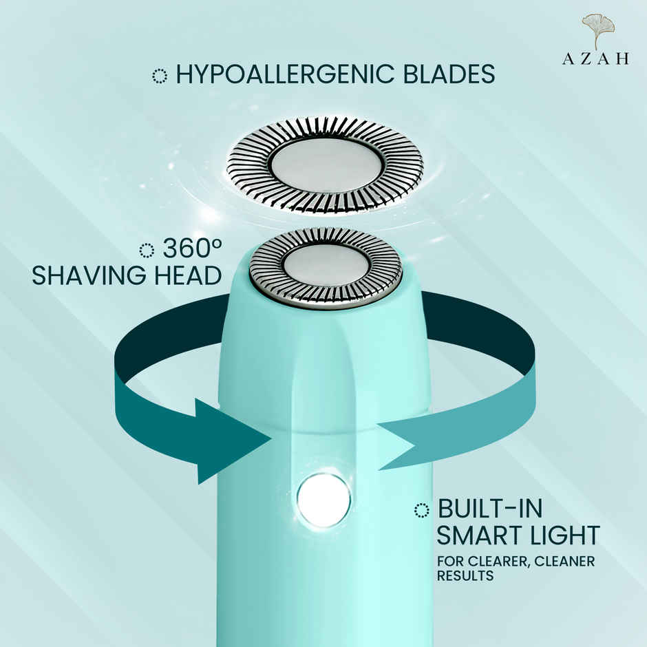 Azah Electric Mini Facial Trimmer | Painless Hair Removal for Upper Lips | Chin & Peach Fuzz