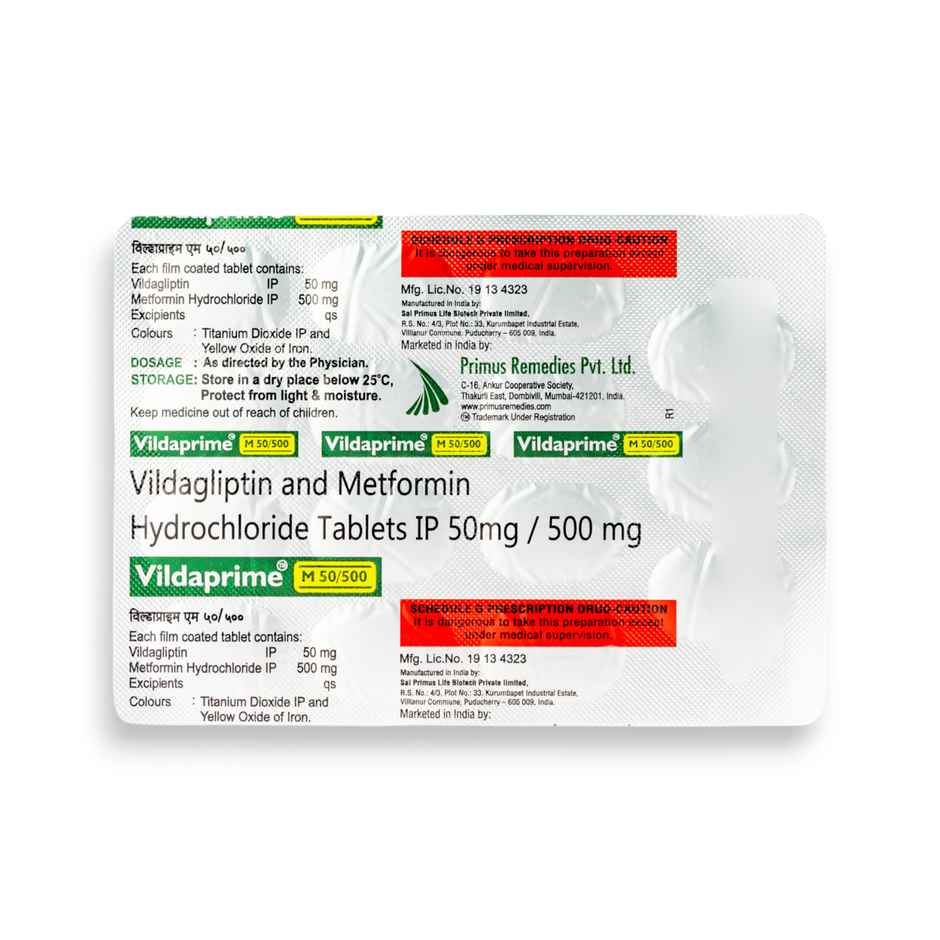 Vildaprime M 50/500 Tablet