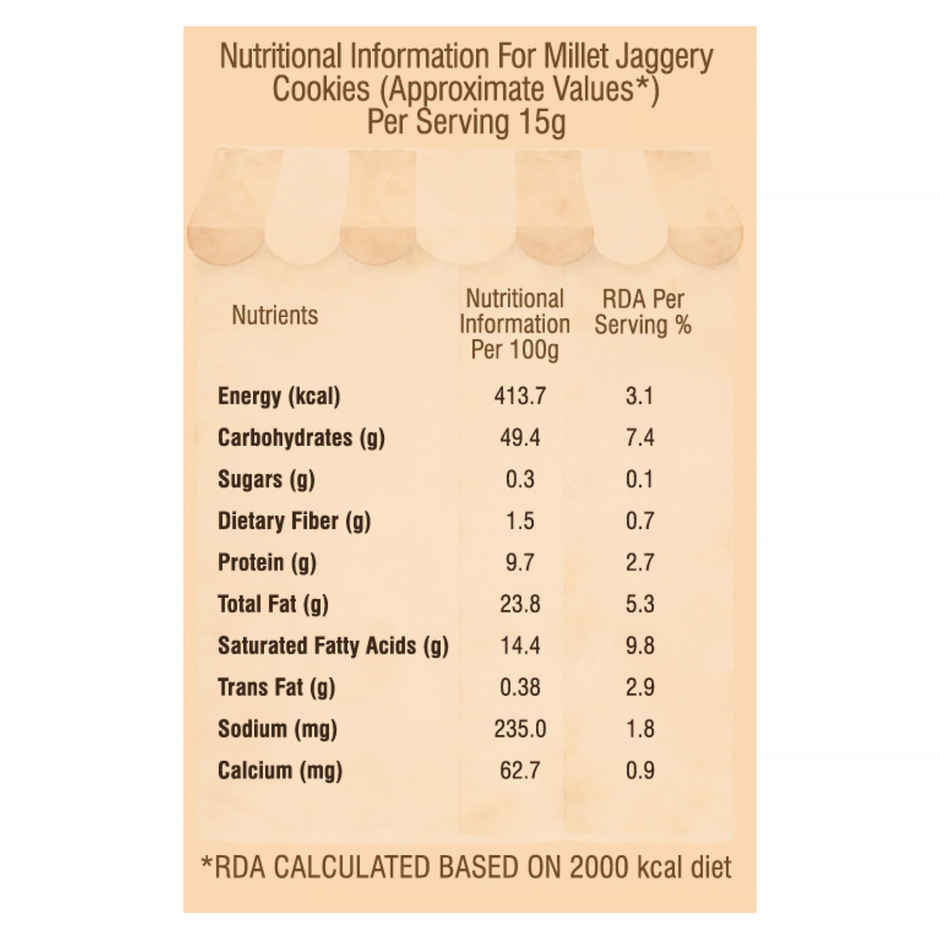 CookieMan Premium Millet Jaggery Ragi Atta Cookies Biscuits