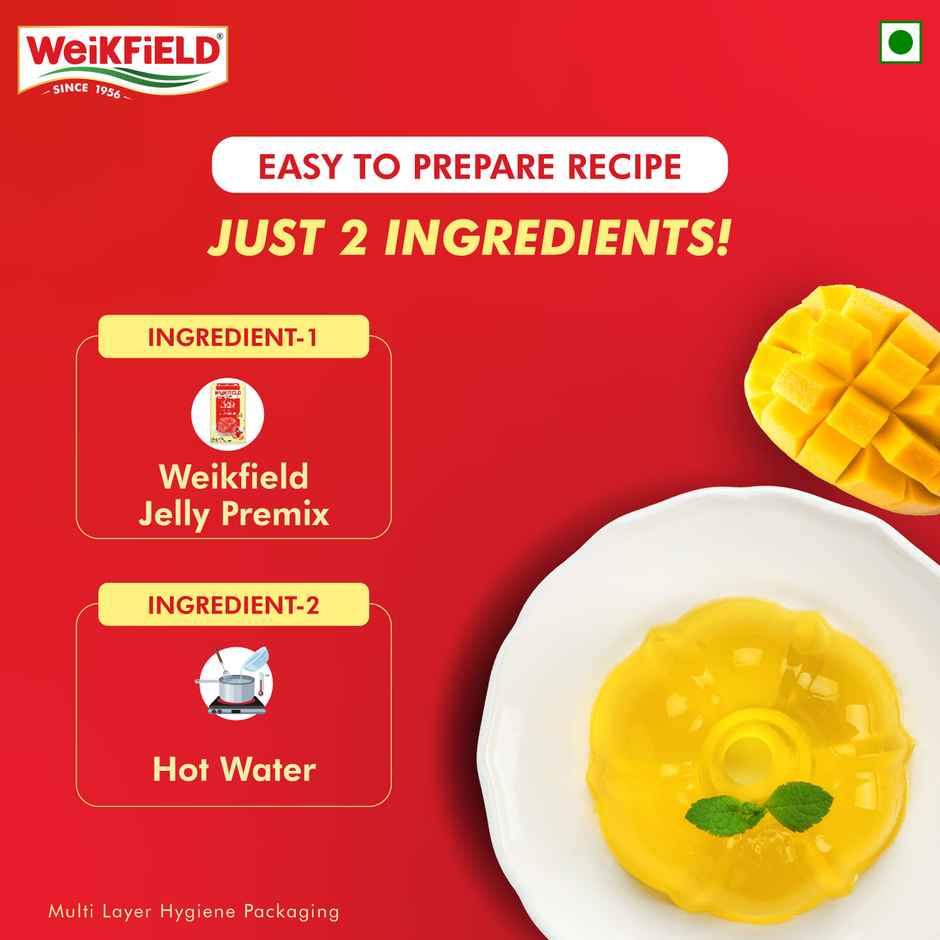 Weikfield Jelly Crystals Strawberry Flavour Carton(90gms), Weikfield Jelly Crystals Raspberry Flavour Carton(90gms) & Weikfield Jelly Crystals Mango Flavour Carton(90gms) Weikfield Jelly Crystals Delicious Orange Flavor Carton(90gms) Combo
