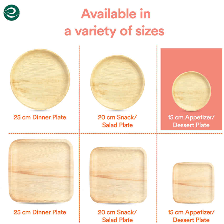 Palm Leaf Plate | Round | 6 inch | 10 Count | Eco Soul