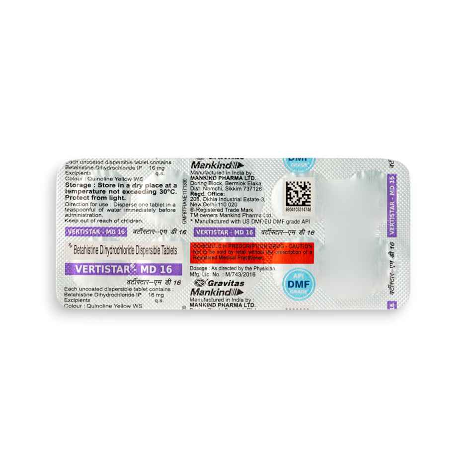Vertistar-MD 16 Tablet