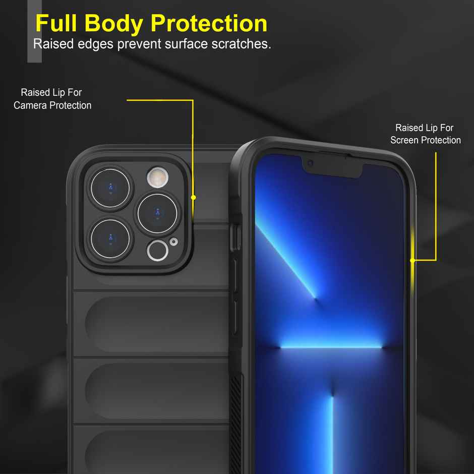 Zapcase Back Cover For Apple I-phone 13 PRO ONLY (Magic-Black)