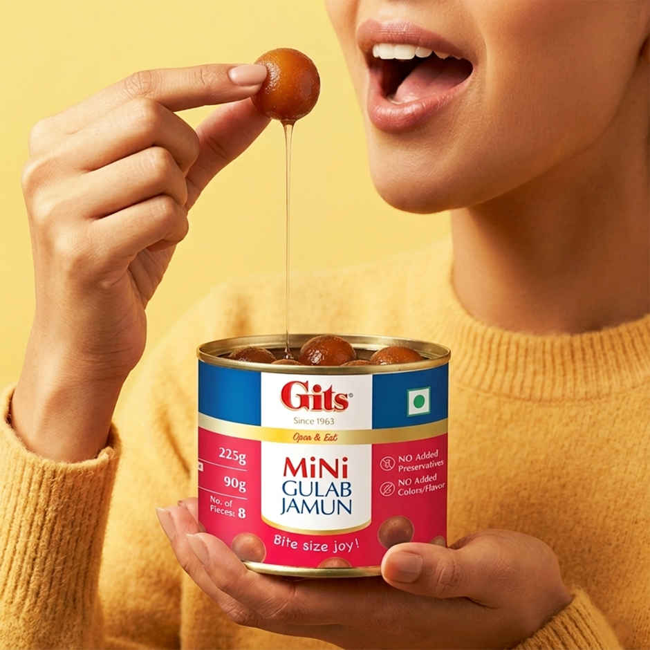 Gits MiNi Gulab Jamun Open & Eat Tin | Soft & Sweet