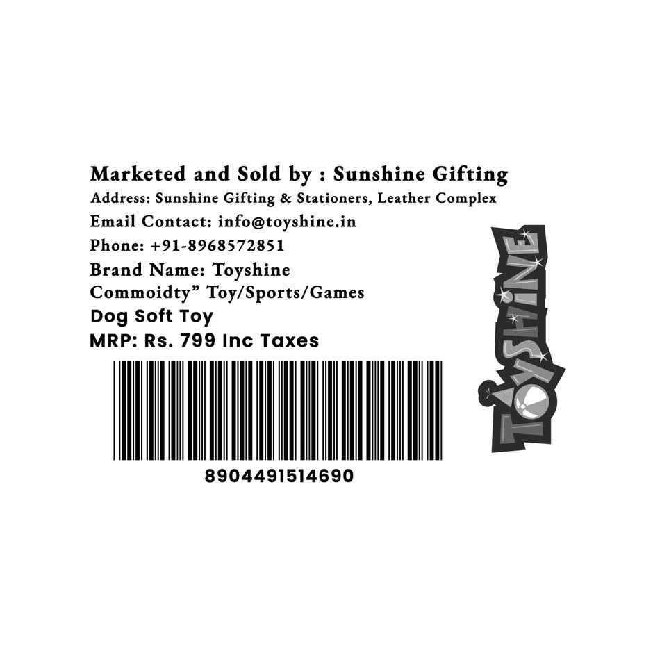 Spanker Puppy Soft Toy | Cute Plush Dog with Red Scarf for Kids Decor - 25 cm