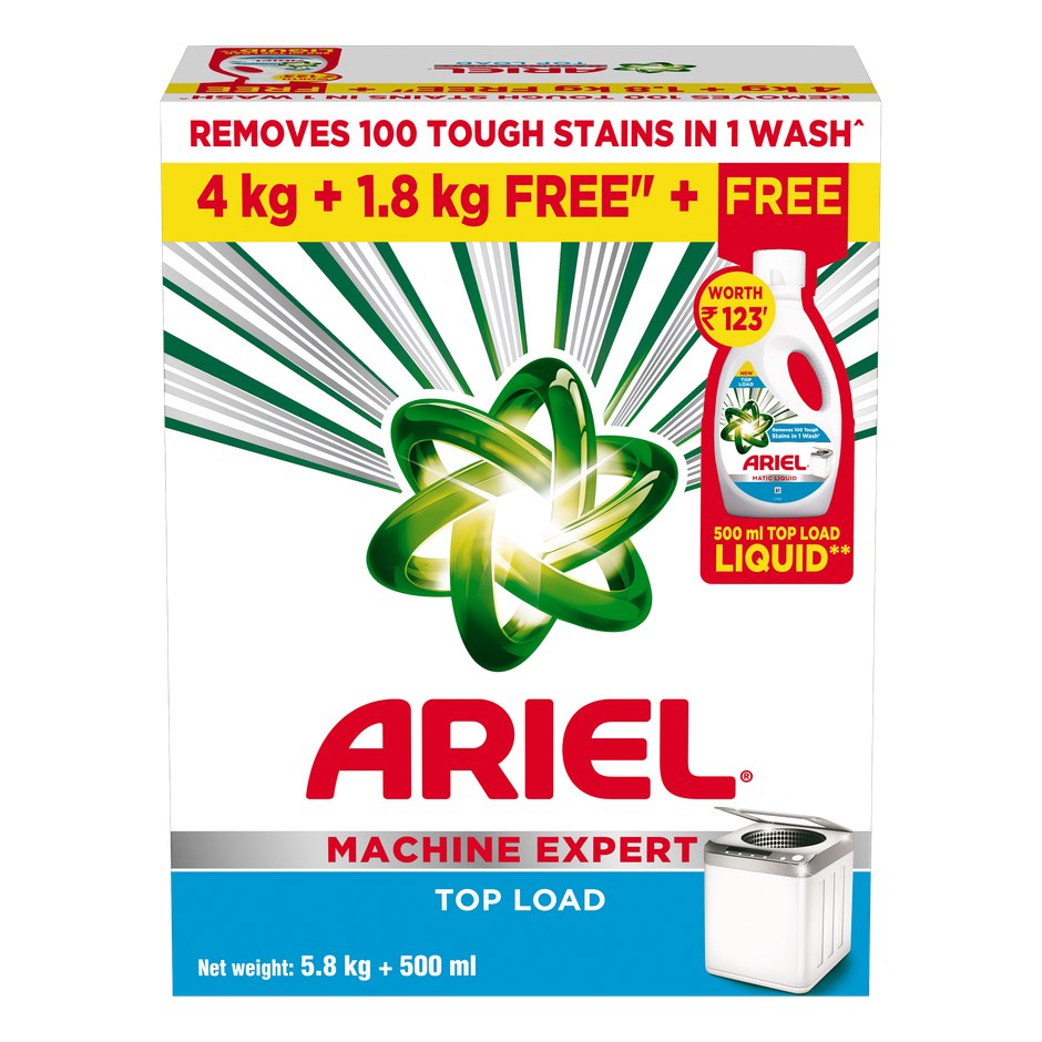Ariel Matic Detergent Powder Top Load Liquid free|For Washing Machine