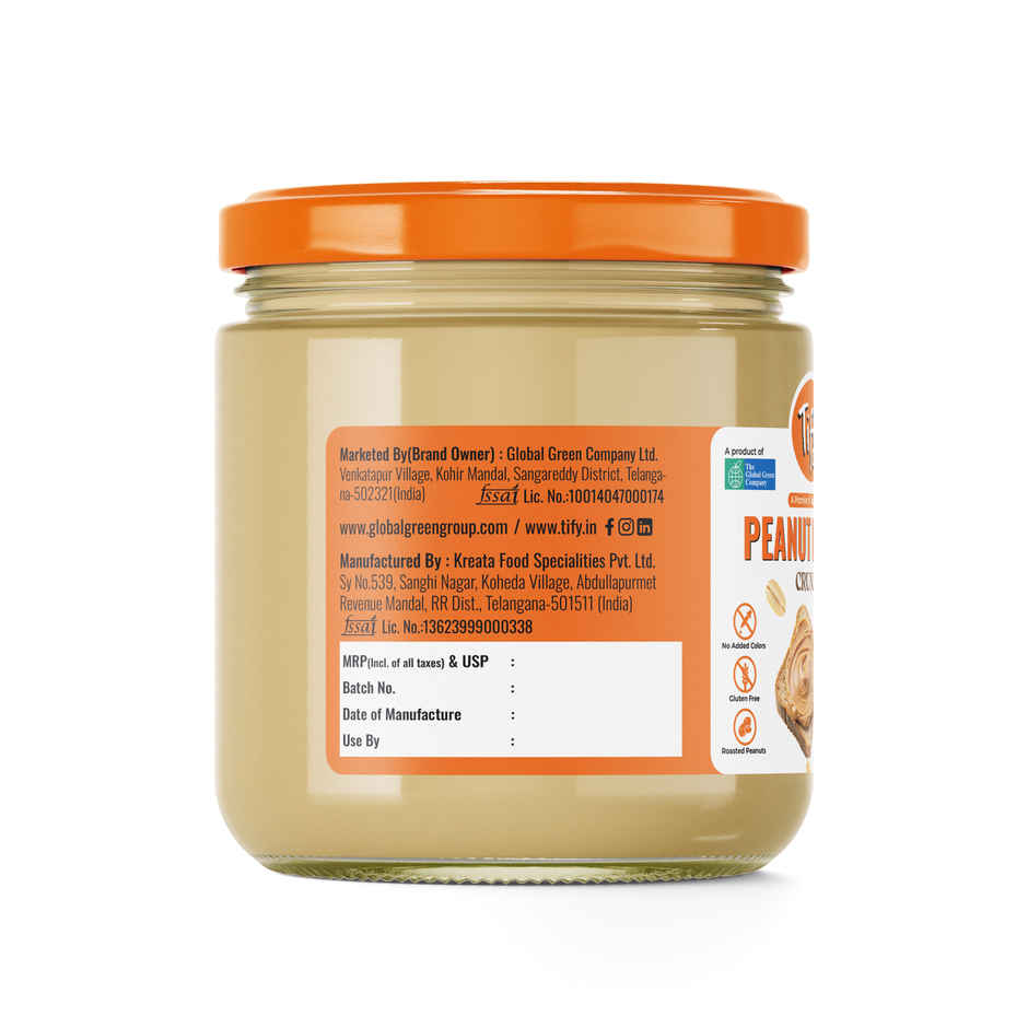 Tify Crunchy Peanut Butter Nutty Delicious Spread