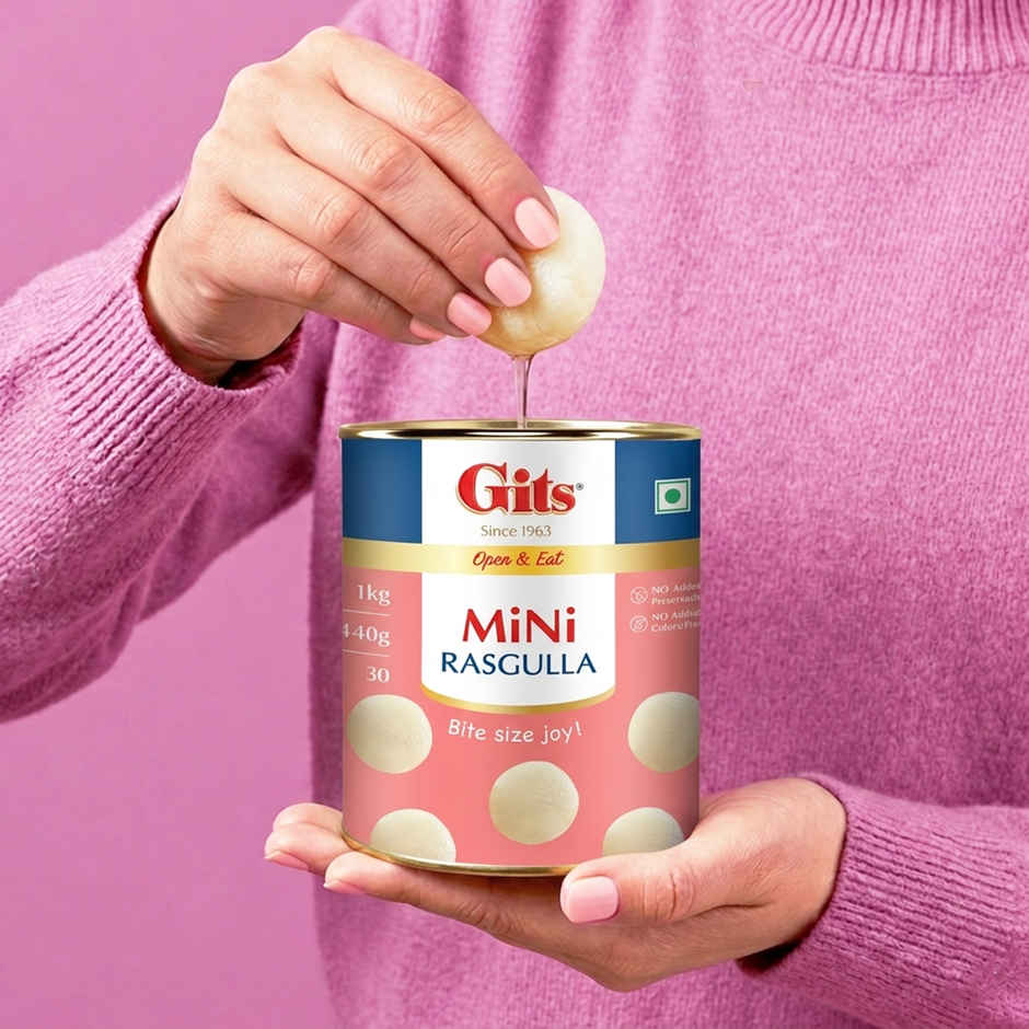 Gits Mini Rasgulla Can | Soft & Juicy Sweet