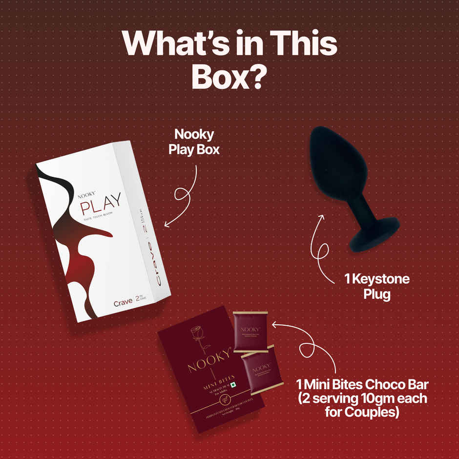 Nooky Crave 2 in 1 Intimacy Kit Silicone Plug and Aphrodisiac Chocolate