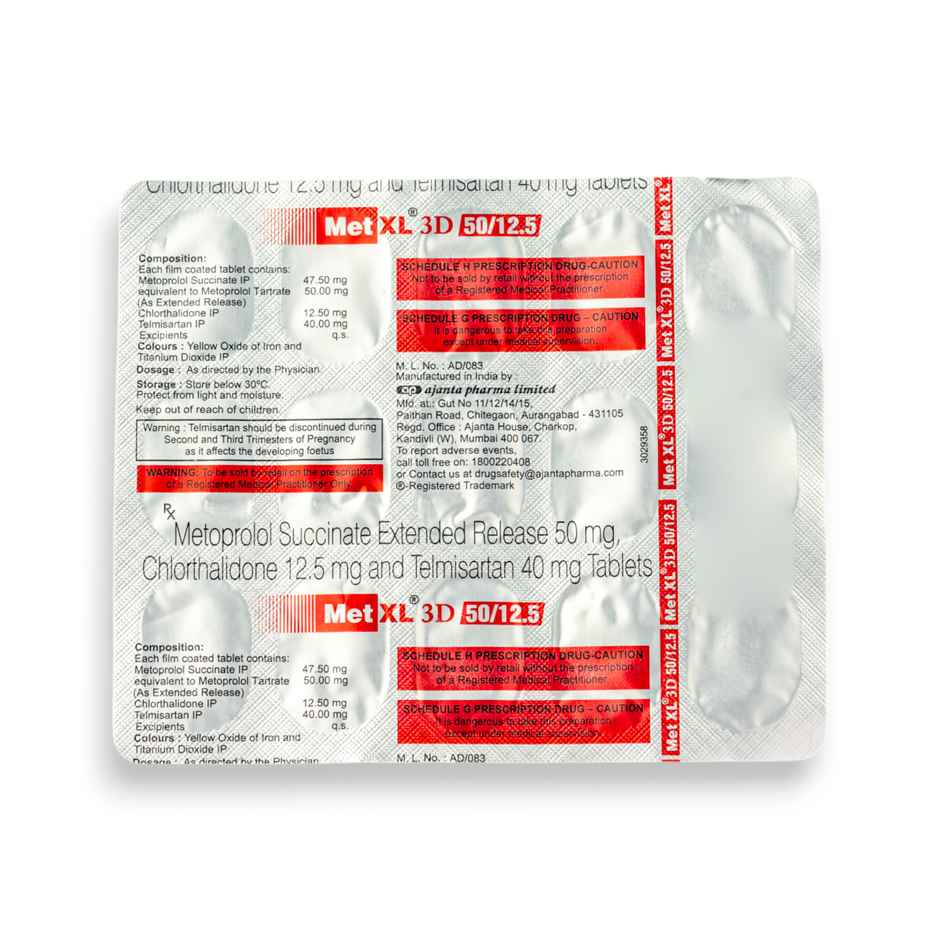 Met XL 3D 50/12.5 Tablet ER