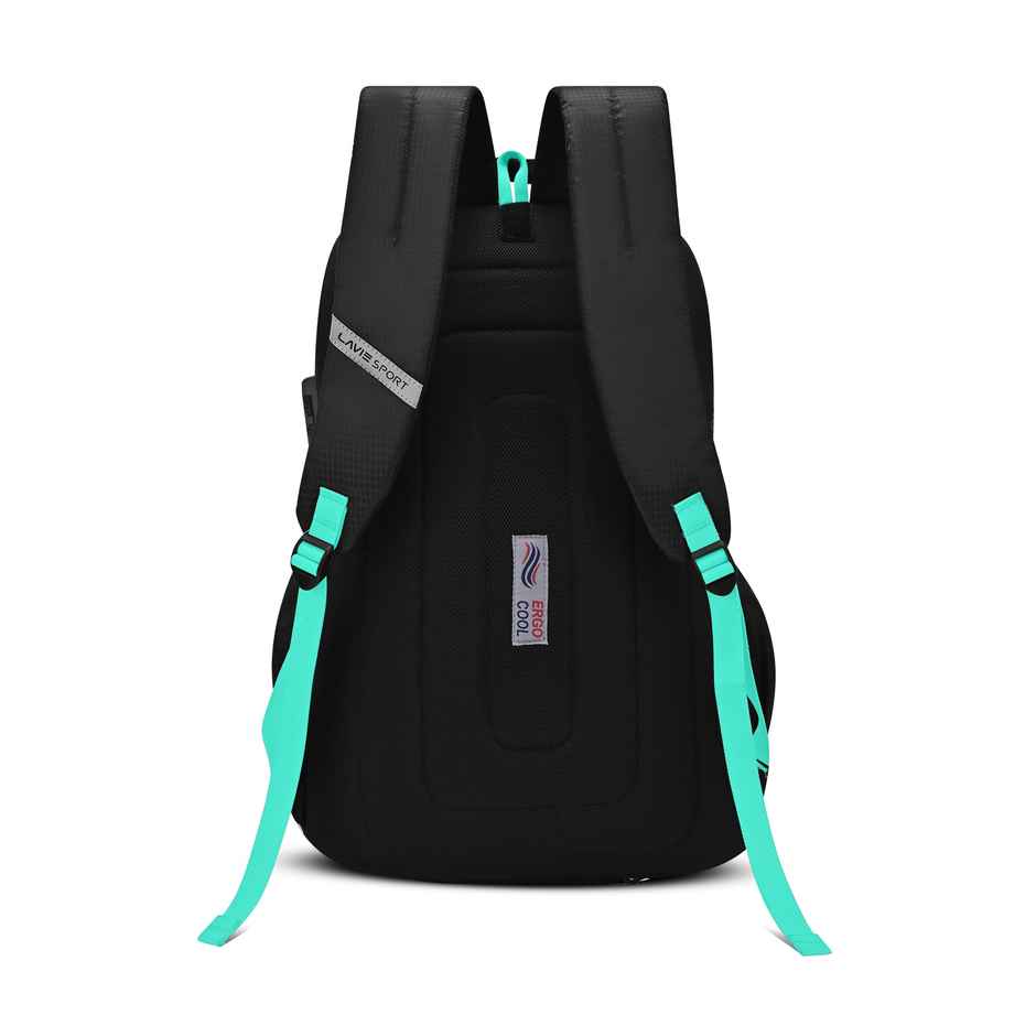 Lavie Sport Unisex Maverick 35 L Laptop Backpack| Fits Upto 15 Inch Laptop | Black