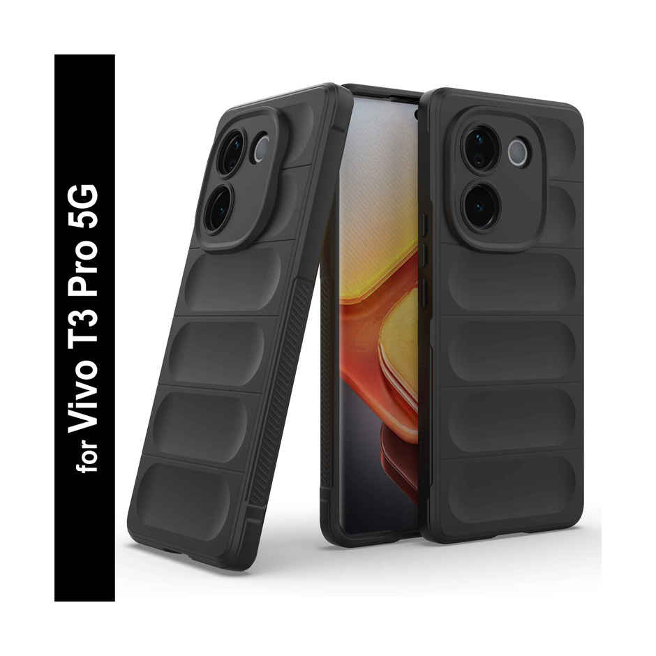 Zapcase Back Cover for Vivo T3 Pro 5G | Magic-Black