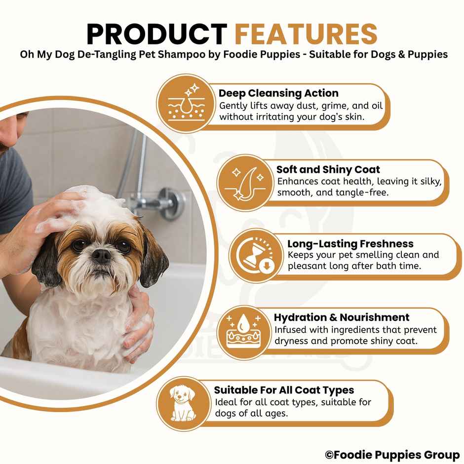 Foodie Puppies Detangling Shampoo for Dogs and Puppies