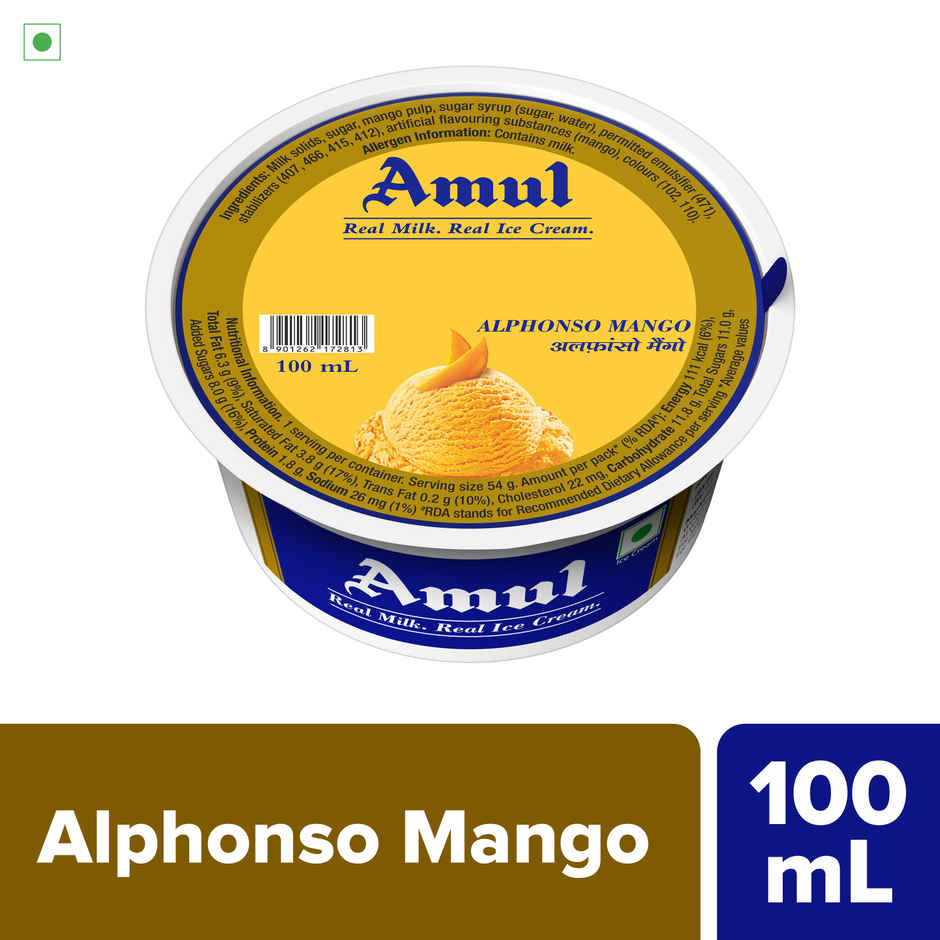 Amul Alphonso Mango Ice Cream Cup