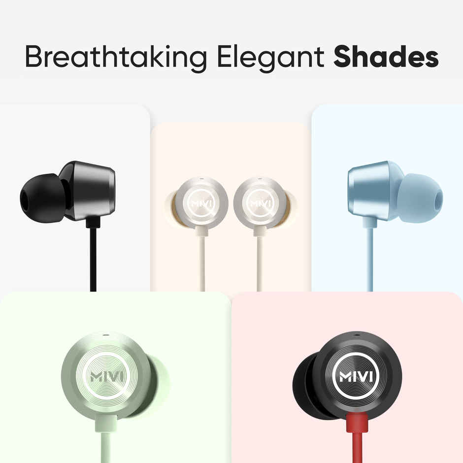 Mivi Collar D25 Earphones With Fast Charge 24 H Playtime |Powerful Bass Bluetooth Headset-Black