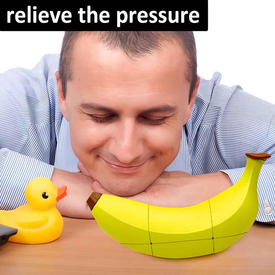 Toyshine Banana-shaped Magic Speed Cube 3x3 - Stress Relief & Brain Puzzle | Ages 3+