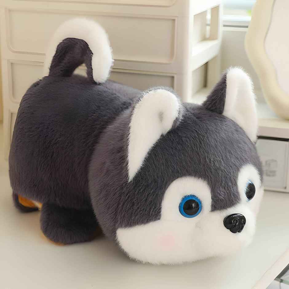 Spanker Reversible Husky Dog Soft Toy 2 in 1 Flip Plush for Kids | 19 cm