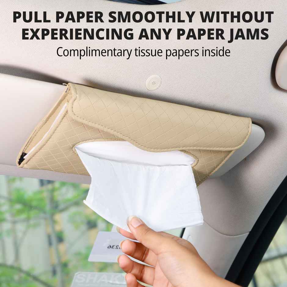 Robustt Textured Sunvisor Tissue Holder | Beige