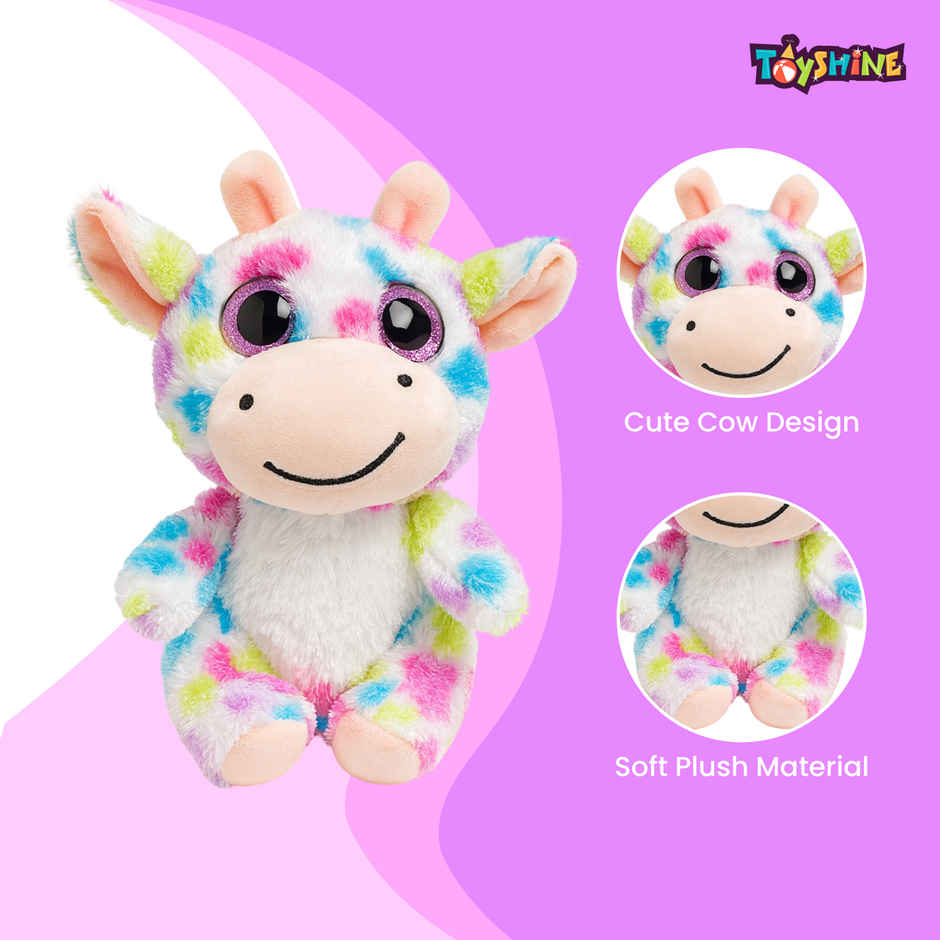 Spanker Cow Soft Toy Cute Plush Cow with Big Eyes for Kids | 21 cm