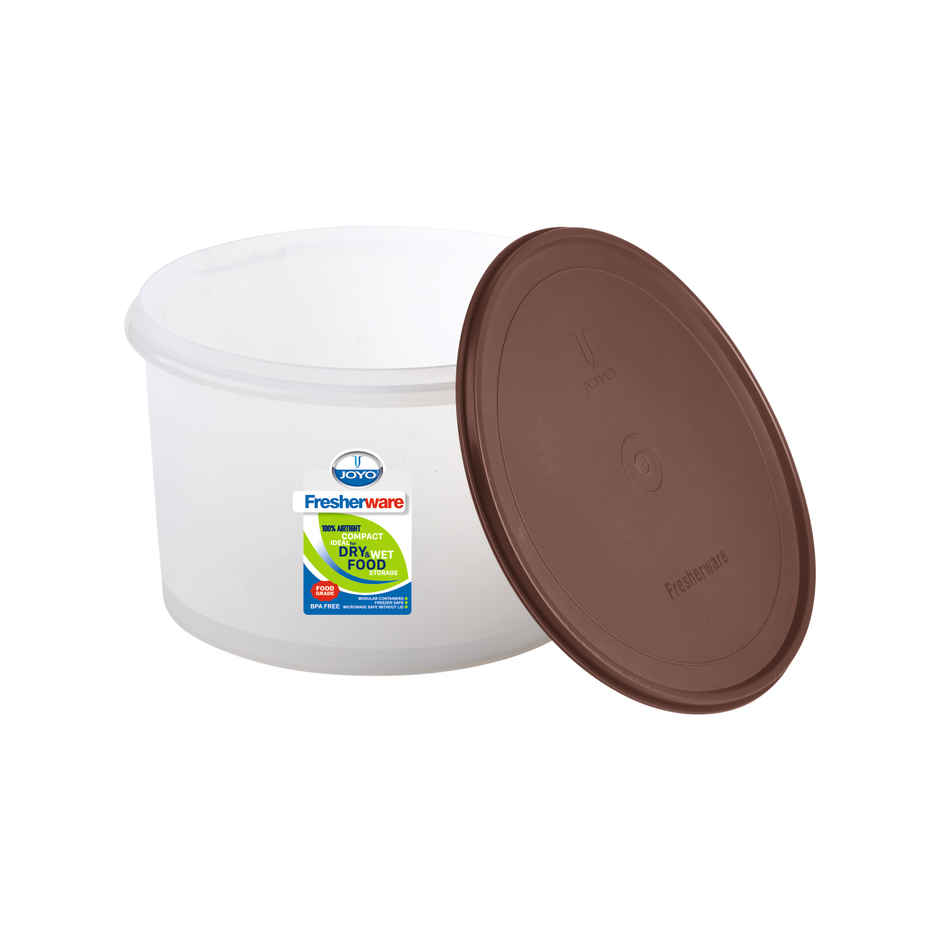 Joyo Fresherware Round Plastic Container | BPA Free | For Rice, Dal, Atta & Flour | Assorted