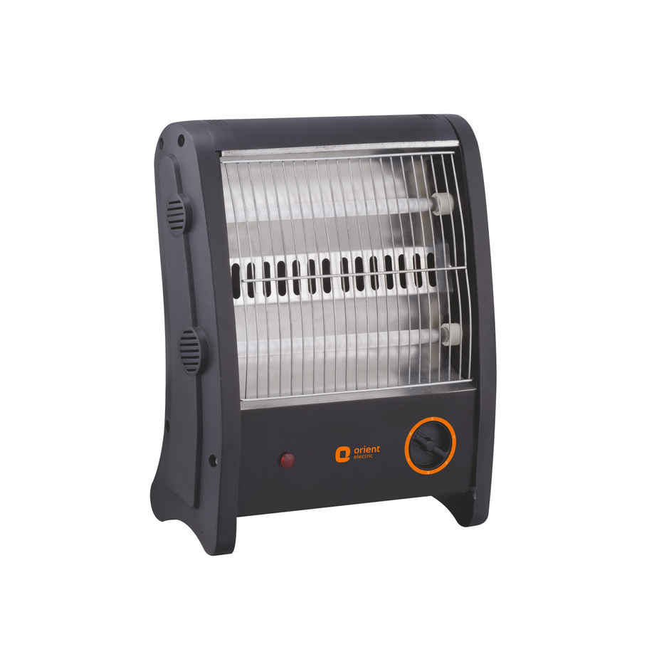 Orient Electric Quartz Room Heater| Qh800Asq |800 Watts Power|2 Heating Rods|1 Year Warranty| Black