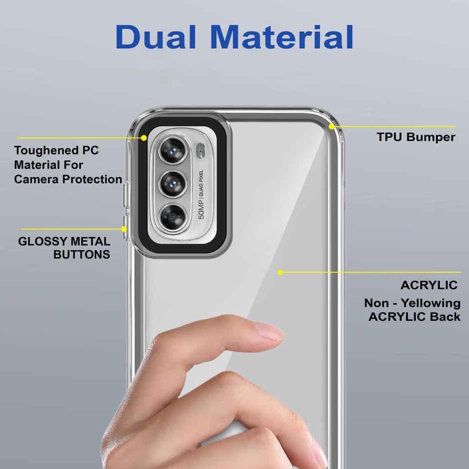 Zapcase Back Cover for Motorola G52 | Space-Black