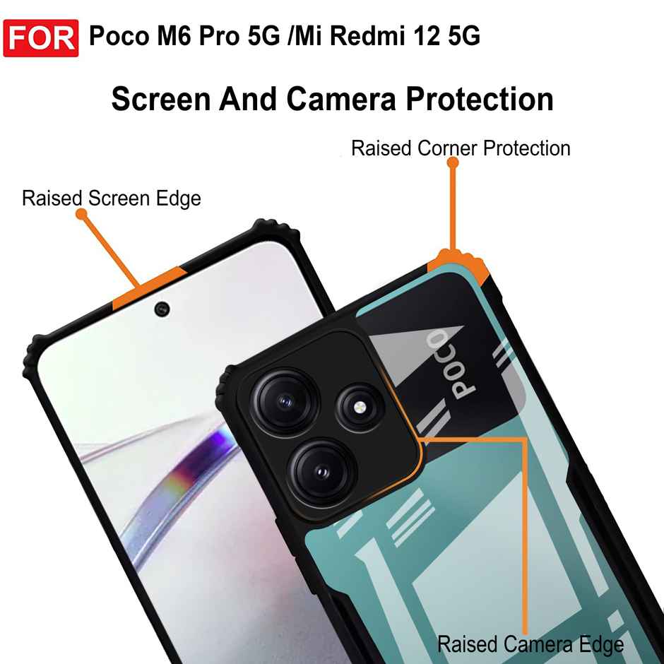 Zapcase Back Cover for Poco M6 Pro 5G | Matte-Black