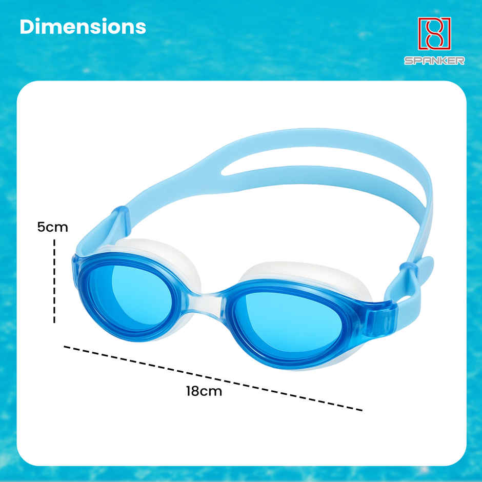 Spanker Sports Swimming Goggles, Anti-Fog UV Protective Adjustable Goggles for Boys