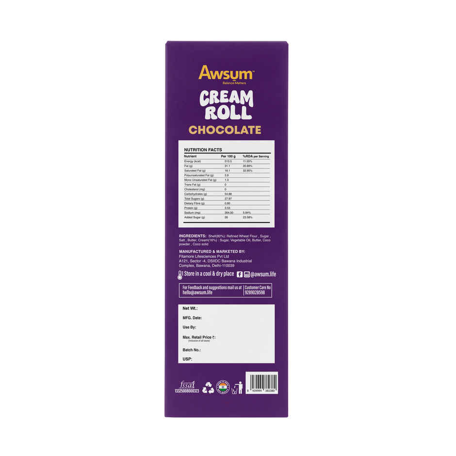 Awsum Cream Roll Chocolate