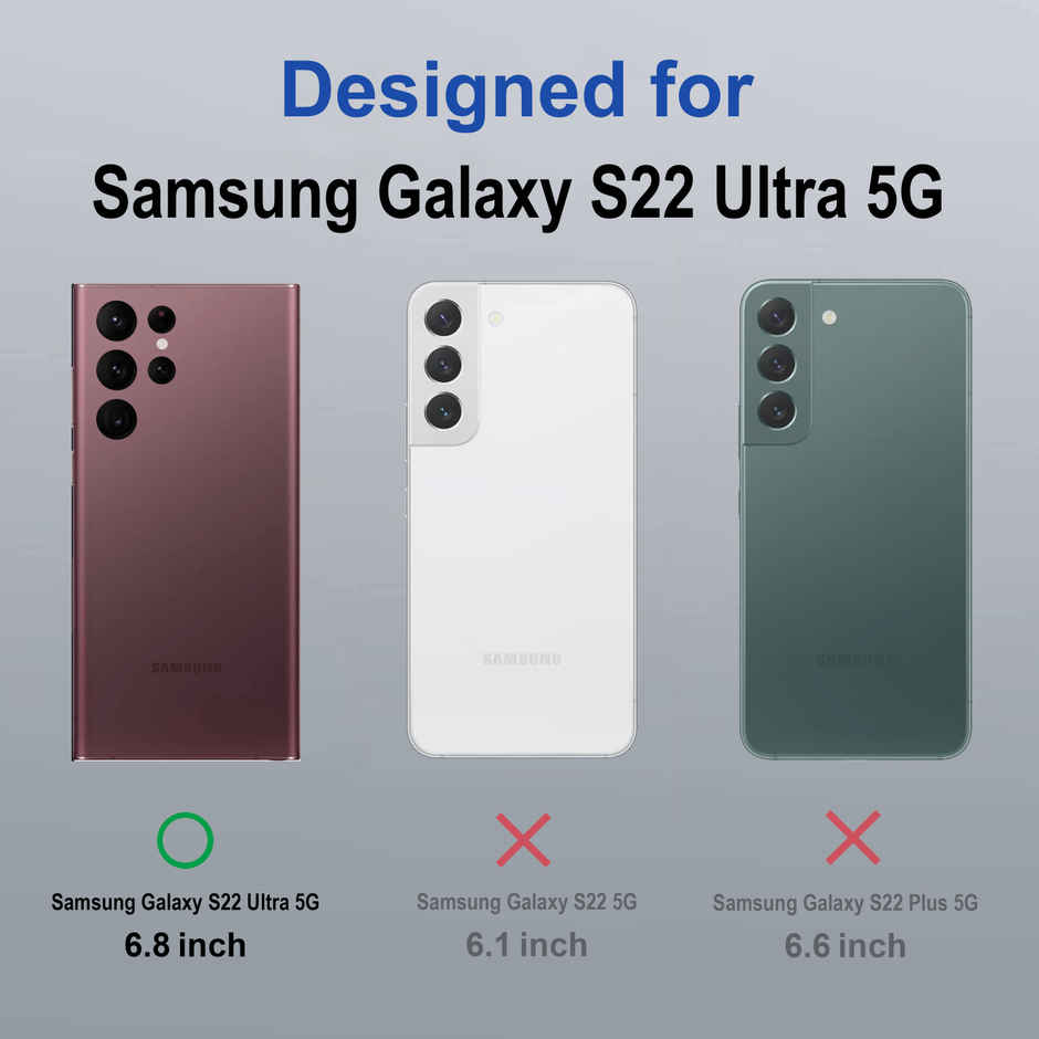 Zapcase Back Cover for Samsung Galaxy S22 Ultra 5G | MagSafe-Black